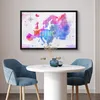 MuchoWow® MuchoWow® Gerahmtes Poster Farben - Wasserfarben Produktbild-Vorschau 5