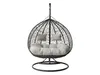 A hanging egg chair for two people, with cushions, on a white background. Náhled obrázku produktu