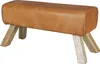 FineBuy Design Sitzbank Turnbock 90cm Cognac Echtleder Produktbild-Vorschau 5
