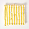 HOMESCAPES cuscino di seduta a strisce larghe giallo 40 x Anteprima dell’immagine prodotto 3