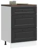 vidaXL Küchenunterschrank „Porto“ Schwarz Holzwerkstoff Produktbild-Vorschau 2