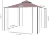 Outsunny Pavillon Gartenpavillon Partyzelt Gartenzelt Produktbild-Vorschau 3