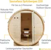 Artsauna Outdoor Fasssauna Spitzbergen 220 für 6 Personen - Produktbild-Vorschau 2