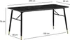 FineBuy Esszimmertisch 200 cm Schwarz Esstisch in Produktbild-Vorschau 3