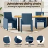 vidaXL Sedie da pranzo con rotelle, set da 2 pezzi, blu, 58 Anteprima dell’immagine prodotto 6