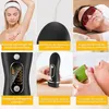 Collage of images showing steps for using an IPL hair removal device. Produktbild-Vorschau