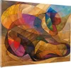Abstrakt fließende bunte Formen Leinwandbild Wandbild Produktbild-Vorschau 1