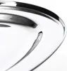 com-four® 2x Serviertablett aus Edelstahl - Tablett oval Produktbild-Vorschau 3
