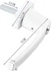 A white window handle with dimensions indicated by measurement lines and text. Anteprima dell’immagine prodotto