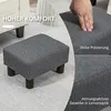 HOMCOM sgabello Sgabello con look in lino Sgabello moderno Anteprima dell’immagine prodotto 4