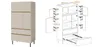 Marmex Hochkommode LUCA LC5 Sandbeige + geölte Eiche Produktbild-Vorschau 2