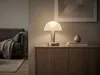 LED Touch Tischleuchte dimmbar - Pilzlampe Silber mit Glas Produktbild-Vorschau 5