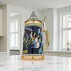 Bierkrug mit Deckel 0,6 L – Steinkrug mit Deutschland-Motiv Produktbild-Vorschau 3