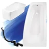 Wanna Akrylowa Zestaw 4w1 Asymetryczna 150x80 Prawa Biała + Podgląd zdjęcia produktu 2