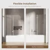 Two different installation options for a bathtub shower screen are shown side-by-side. Podgląd zdjęcia produktu