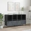 vidaXL Sideboard Anthrazit 135x39x73,5 cm Kaltgewalzter Produktbild-Vorschau 3