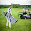Golfový vak COSTWAY, ľahký vak na golfový vozík s krytom Náhľad obrázku produktu 2