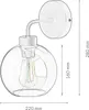 Wandleuchte Grau Schwarz E27 Glas Metall Modern Wandlampe Produktbild-Vorschau 8
