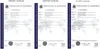 Three certificates of conformity are displayed side-by-side. Produktbild-Vorschau