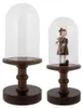 Campana di vetro Clayre & Eef Ø 14x34 cm Legno marrone Anteprima dell’immagine prodotto 5