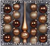 Weihnachtskugeln Mix Ornamente Glas mit Spitze, 19er Set, Produktbild-Vorschau 1