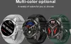 Three smartwatches in different colors are displayed against a gray background, with text above describing them as multi-color optional. Náhled obrázku produktu