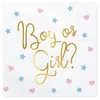 Servetten "Jongen of meisje" - Goud | 20 stuks / 33x33 cm Productafbeelding-voorbeeld 1