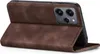 A brown flip cover case for a smartphone is shown. Produktbild-Vorschau