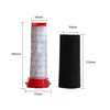 Two vacuum cleaner filters are shown with dimensions indicated by measurement lines and text. Produktbild-Vorschau