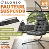 Fauteuil suspendu ELONEO avec support, fauteuil à bascule Voir les images du produit 2