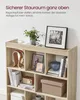 VASAGLE Bücherregal eiche Holzregal 97,5 x 100 x 30 cm Produktbild-Vorschau 7