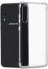 A black Samsung Galaxy A50 phone is shown inside a transparent anti-shock case. Produktbild-Vorschau