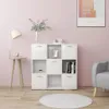 vidaXL Knihovna bílá 90x30x90 cm Dřevěný materiál Náhled obrázku produktu 2