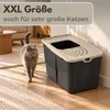 2er Set Hop In Katzenklo XXL große Katzen Klo Oben Einstieg Produktbild-Vorschau 4