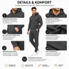 Herren Jogginganzug einfarbig 100% BW 586 Anthrazit XXL Produktbild-Vorschau 7