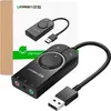 UGREEN USB externý stereo zvukový adaptér, 15 cm - čierny Náhľad obrázku produktu 1