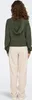 A person is shown from the back wearing a green hoodie and beige pants. Produktbild-Vorschau