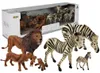 Afrika Wildtiere Löwe Zebra Familie Figurenset Produktbild-Vorschau 1