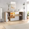 Sweiko dressoir (met glazen planken en LED-verlichting), Productafbeelding-voorbeeld 3