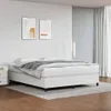 Łóżko Kontynentalne, Białe, 160X200 Cm, Obite Sztuczną Podgląd zdjęcia produktu 2