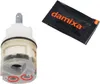 A ceramic cartridge and a small packet with the Damixa logo. Produktbild-Vorschau