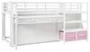 Łóżko piętrowe 90 x 200 cm z biurkiem, półkami, szufladami Podgląd zdjęcia produktu 17