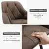 A collage of images showing details of a brown armchair. Produktbild-Vorschau
