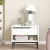 Stolik nocny 'Vesanto' z szufladą 43 x 54 x 45 cm Biały Podgląd zdjęcia produktu 2