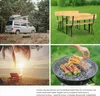 Bierzeltgarnitur mit Lehne klappbar Holz 120cm klein RINHO Produktbild-Vorschau 3