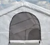 Close-up of a window on a white tent or greenhouse. Voir les images du produit