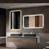 LED Badezimmerspiegel 60x120 cm mit Milchglasrand – Produktbild-Vorschau 5