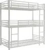 Dreifach-Etagenbett 3 x 90 x 190 cm - Metall - Weiß - Produktbild-Vorschau 6