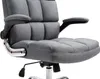 A close-up view of a gray office chair. Náhled obrázku produktu