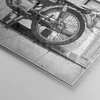 Bilder auf glas - Einteilig - Alt Motorrad Schwarz und Weiß Produktbild-Vorschau 5